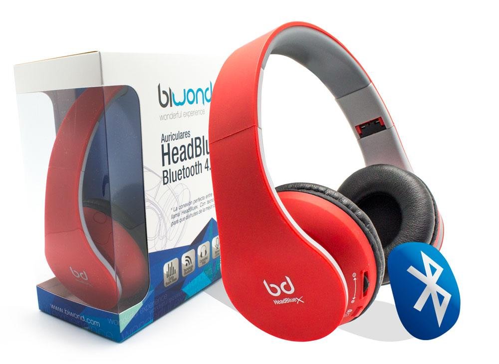 Biwond 50915 Bluetooth Headphones Red