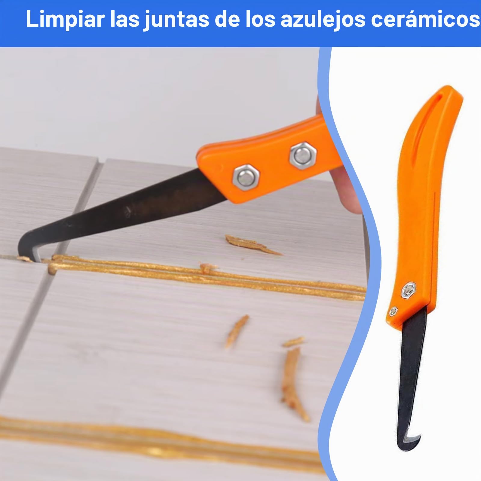 Aplicador Silicona,5 en 1 de Quita Silicona Juntas y Herramientas de Calafateo,Espatula,Removedor de Calafateo para Ventana、Baldosas、Cocina、 Baño
