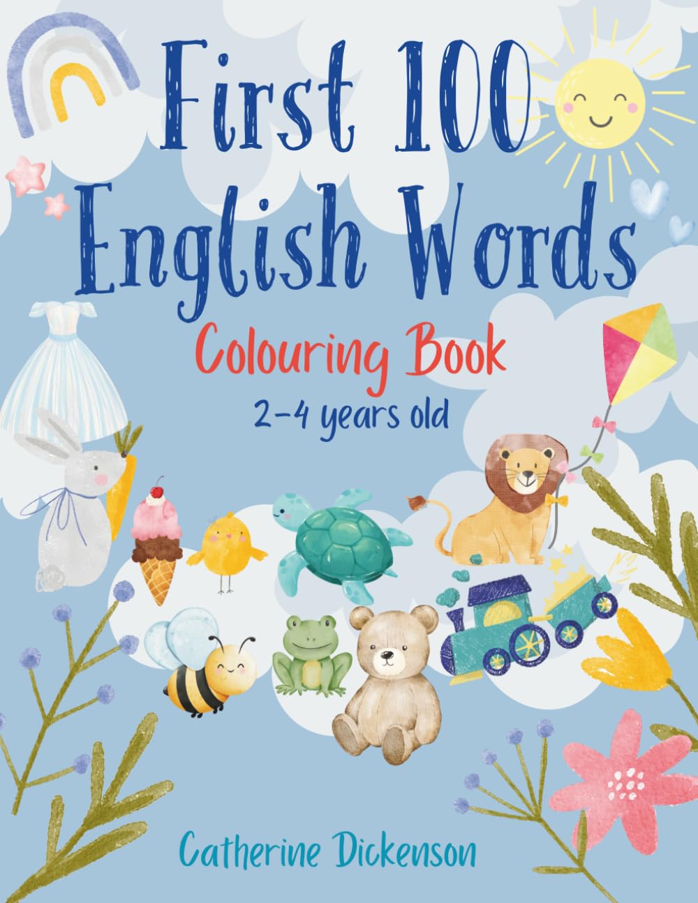First 100 English Words colouring book
