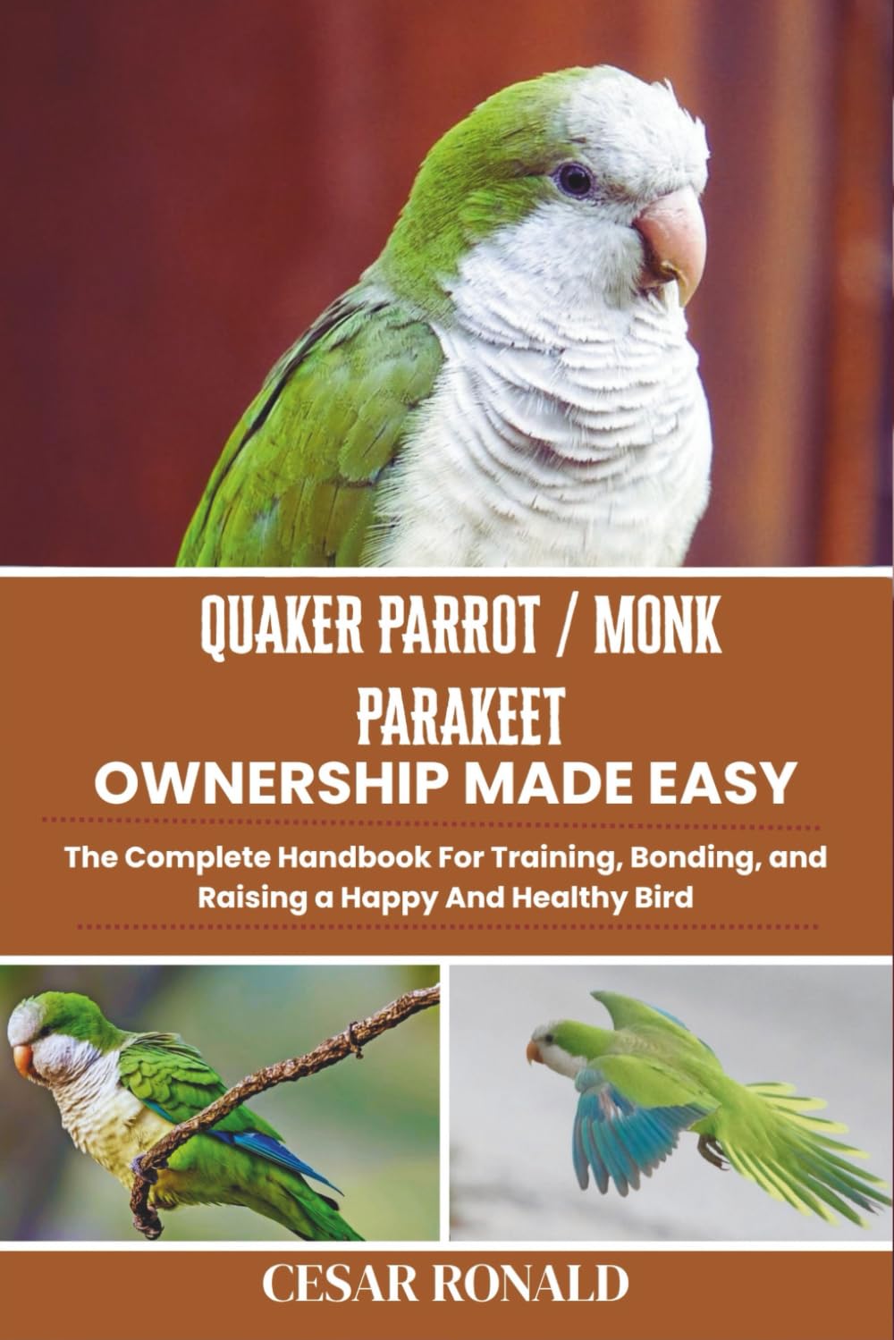 Quaker Parrot / Monk Parakeet Ownership Made Easy: The Complete Handbook For Training, Bonding, and Raising a Happy And Healthy Bird (The Bird Encyclopedia Collection)