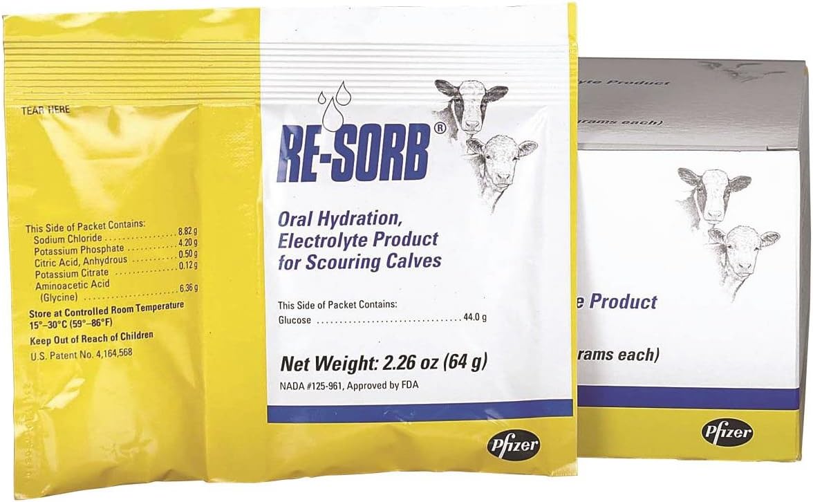 Pfizer Animal Health, 64g 8142 Resorb Electrolyte Packet