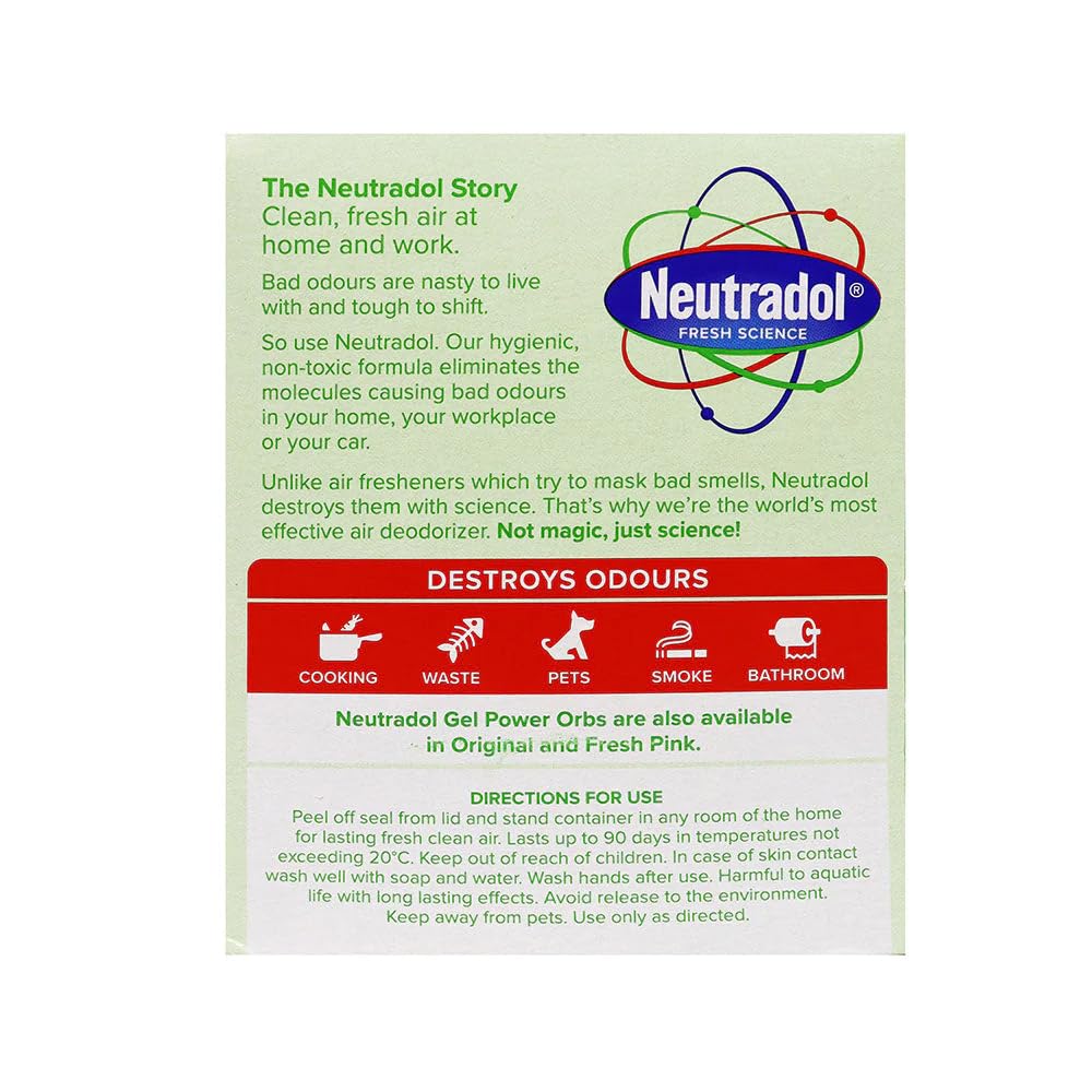 Neutradol Gel Odour Destroyer Super Fresh (6 pezzi) – Deodorante per ambienti per la casa – efficace eliminatore di odori e neutralizzatore – rimozione degli odori di muffa – con magnete Cheeroo