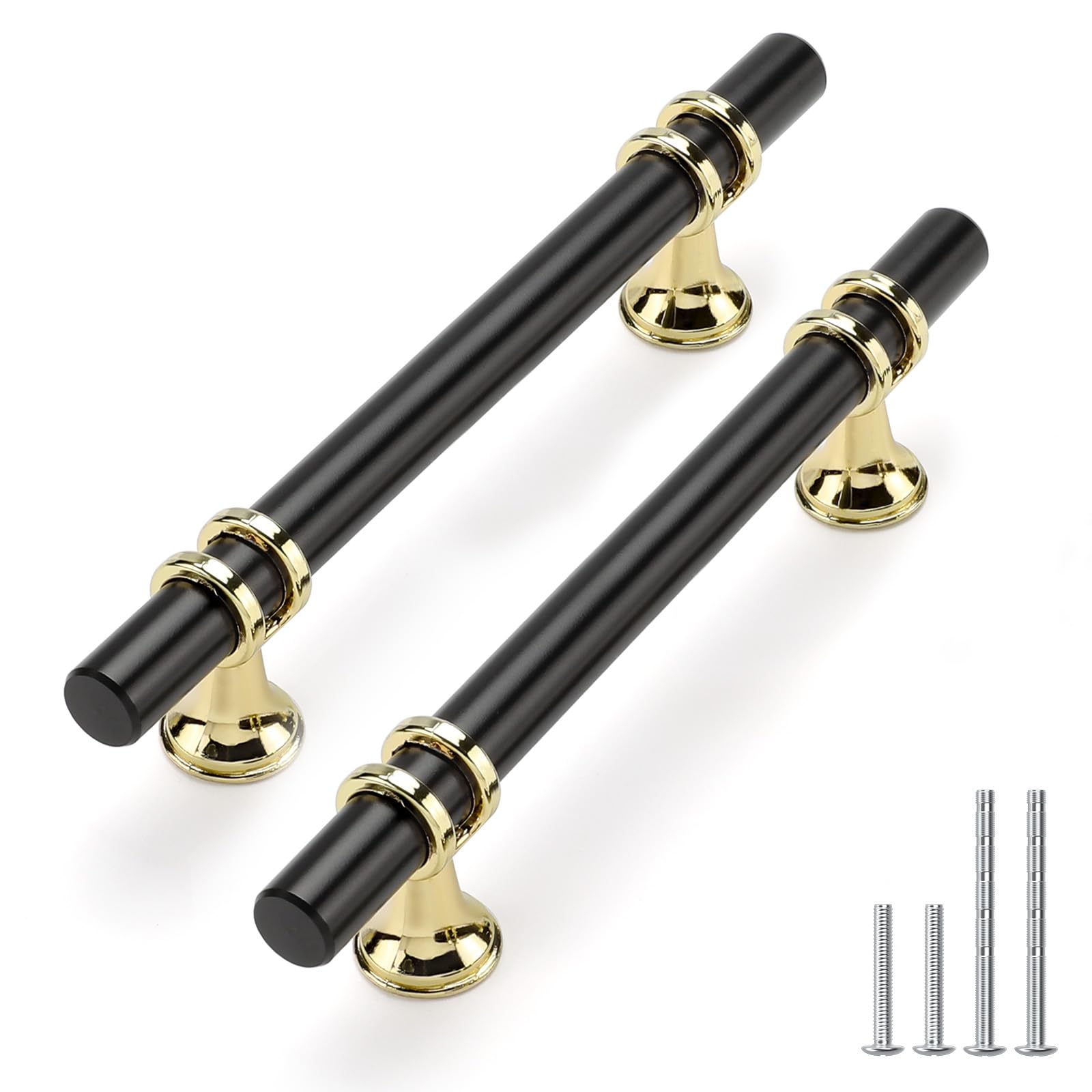 Rergy 10 Pack 3 Inch Hole Center Brushed Nickel and Gold Cabinet Pulls — Amazon image 27