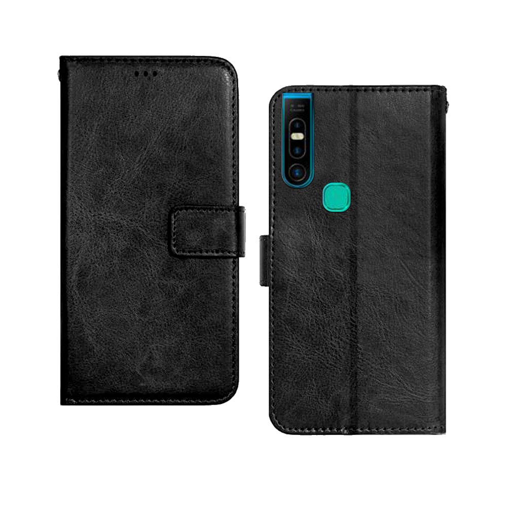 Inktree Infinix S5 Pro Case | Premium Leather Finish | with Card Pockets | Wallet Stand |Complete Protection Cover for Infinix S5 Pro - Black (B0918HW8VN) Amazon Price History, Amazon Price Tracker