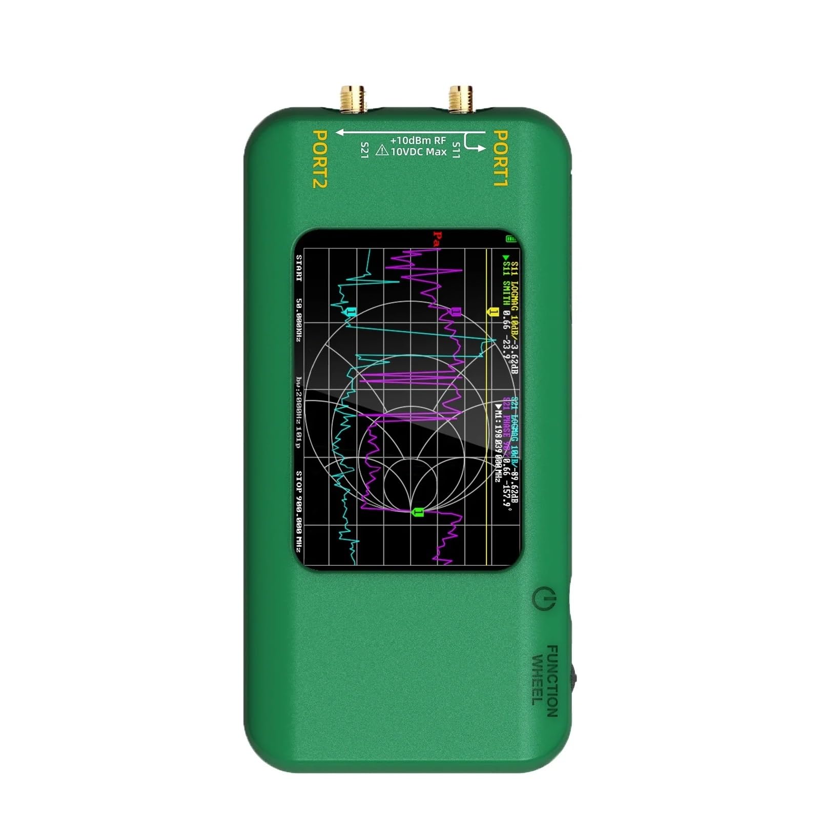 Spektrumanalysator, P5 Tragbarer Vektornetzwerkanalysator 3,98-Zoll-Touchscreen 10 kHz-1,5 GHz MF HF VHF UHF SHF Antennenanalysator