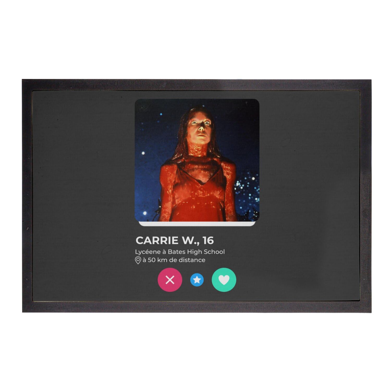 Paillasson Noir Carrie White fini les sols sales dans votre entrée