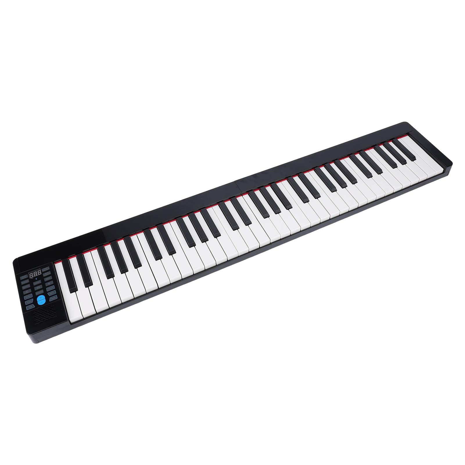 Fafeicy Pianoforte con Tastiera Pieghevole a 61 Tasti, Piano Elettrico Portatile con Pedale di Sostegno, 128 Toni per Principianti e Musicisti