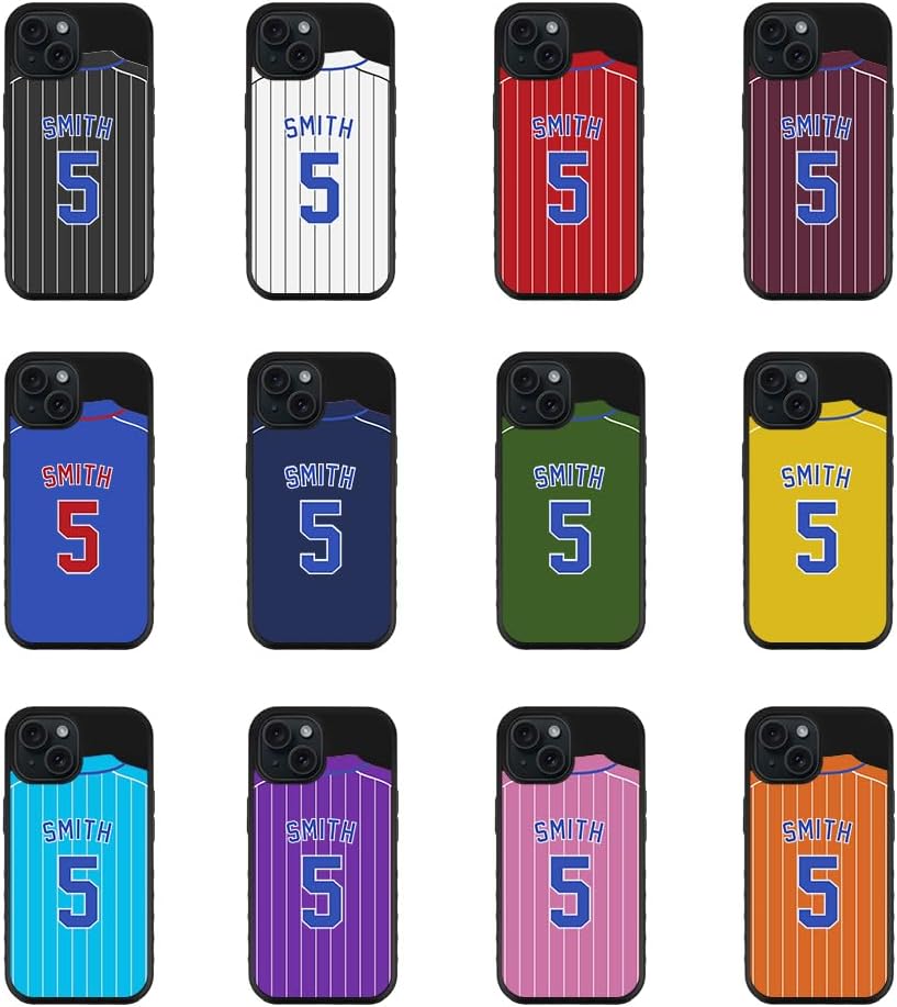 Guard Dog Case Compatible with iPhone 15 - Military Grade - Rugged Two Piece Protection - Custom - Baseball/Softball - Team Jersey