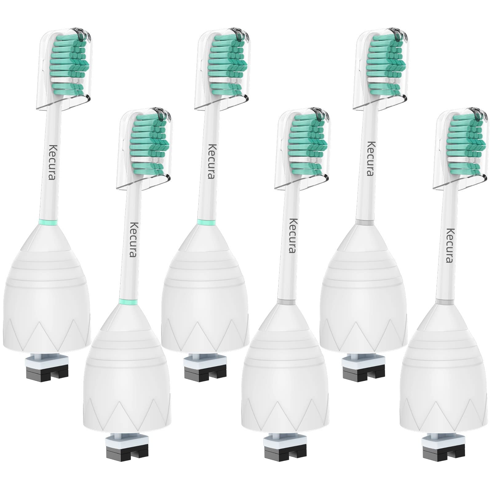 Replacement Brush-Heads Compatible with Philips Sonicare: e-Series Toothbrush Heads HX7022/66 fits Essence & CleanCare Electric Brush Handles, 6 Pack