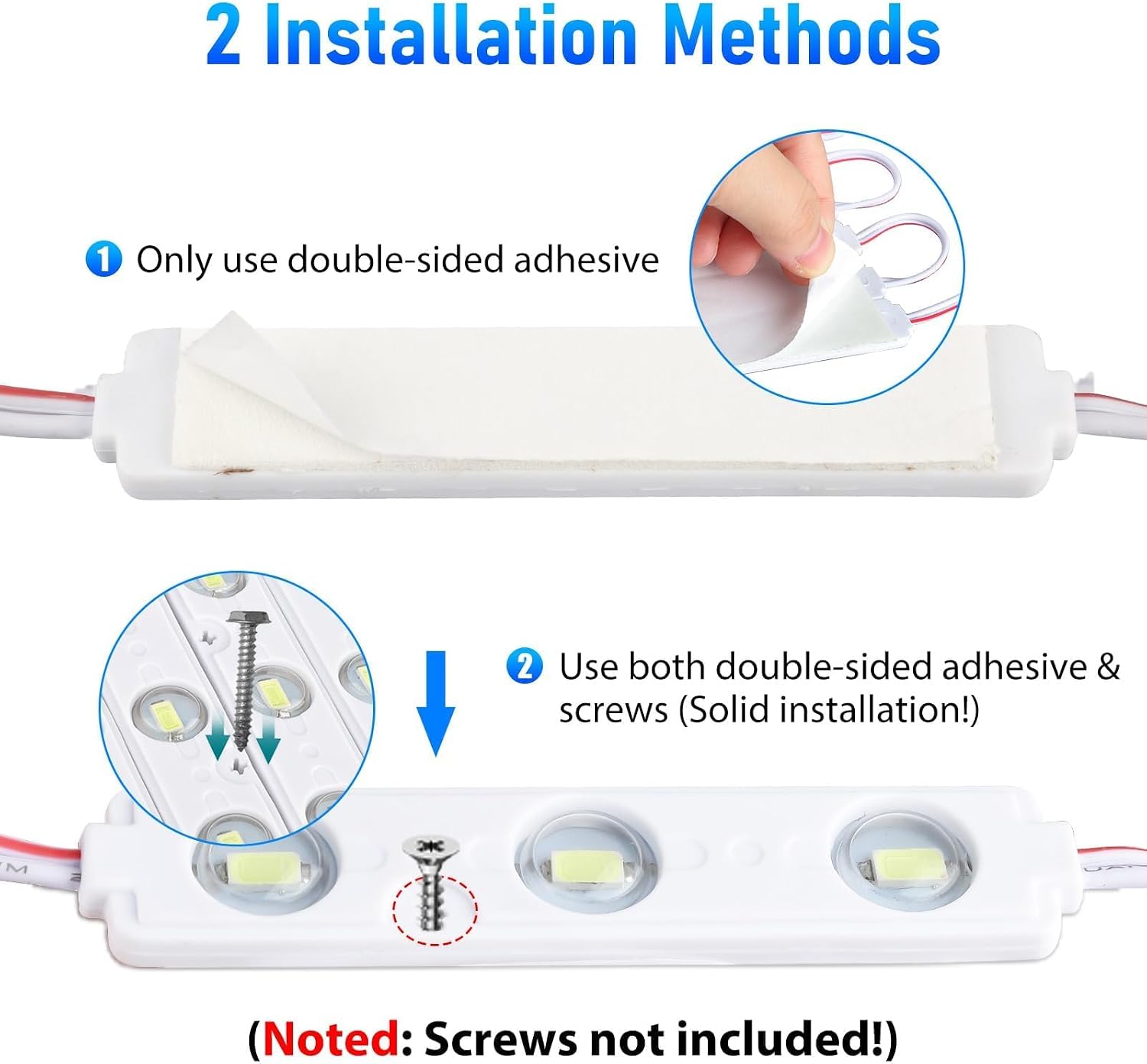 Linkstyle 12V LED Van Interior Light Kit, Cargo Work Light, 60 LEDs Lamp | 20 Modules 12V LED Light Strip, Plug and Play, Cuttable Wiring, 16.4 Ft Extension Wire, for Car Van Rv Trailer Truck Boat Bus