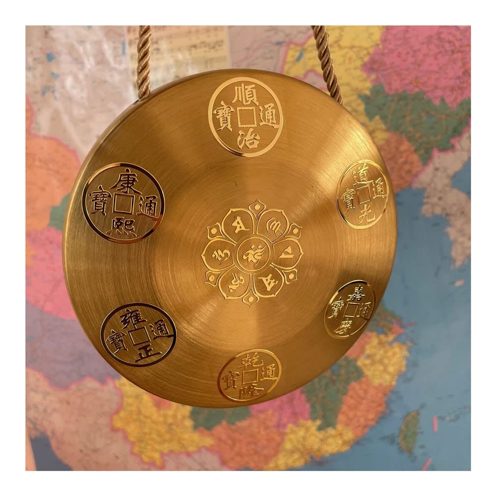 Gong Tibetano Gong Tibetano Grande Un Gong es un Conjunto de gongs, los gongs Fengshui harán Que tu Carrera y tu Amor Sean Seguros y fluidosgong(Color:30cm)