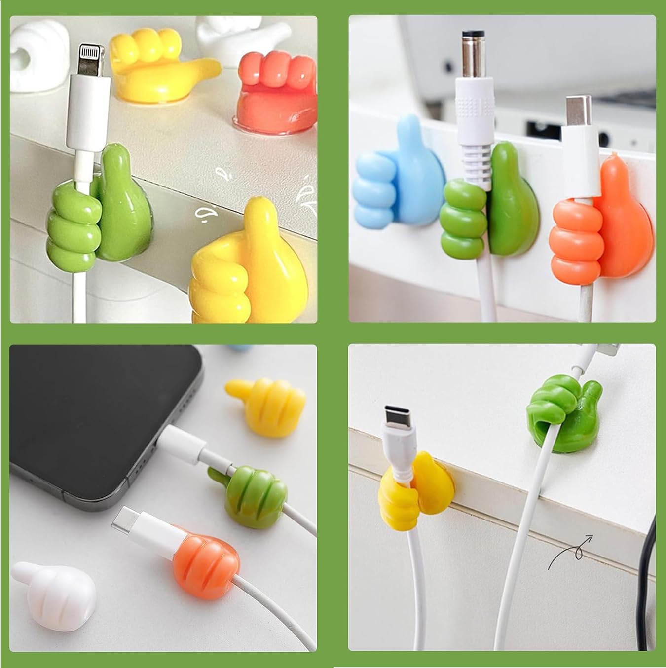 Siliconen duimwandhaken, 40 stuks, zelfklevende handbeugels, zelfklevende kabelhouder voor zelfklevende haken om op te hangen, handdoekhaken, badkamerorganizer, wanddecoratie