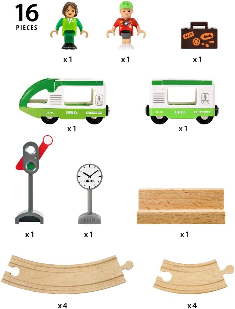 BRIO 33847 Reisezug-33847 World-Circle Kids Age 3 Years and Up-Compatible Train Sets, Multi-Colour