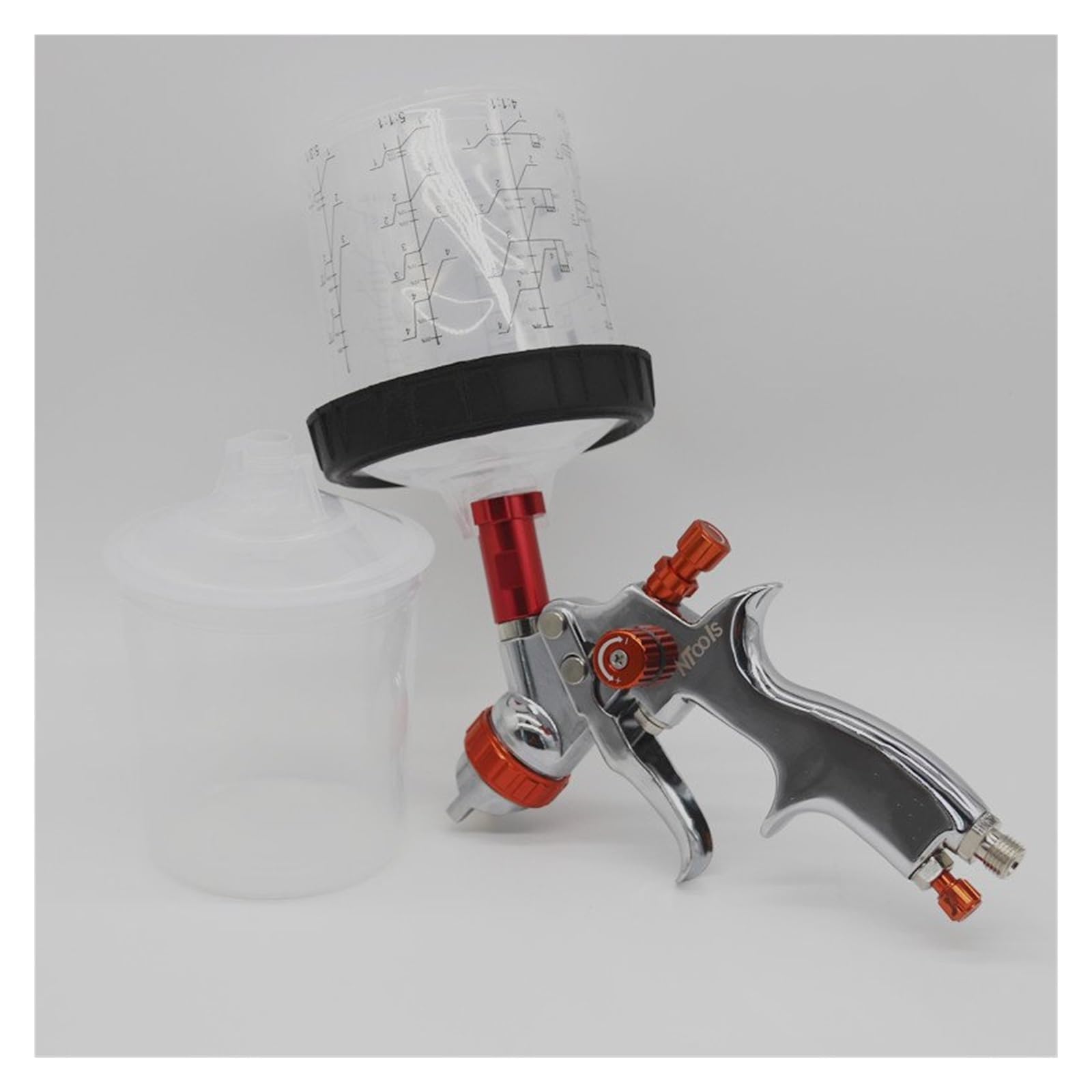 Pistolet de pulvérisation HVLP buse 1.4 1.7 2.0mm pour peinture et vernis avec adaptateur