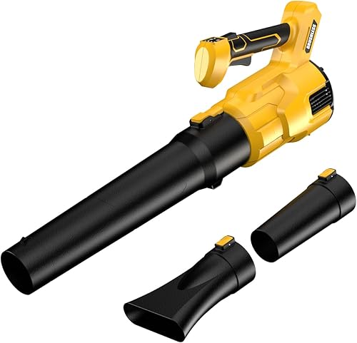 Soplador de hojas inalámbrico para batería Dewalt de 20 V máximo, soplador eléctrico de 480 CFM con motor sin escobillas, 3 velocidades ajustables