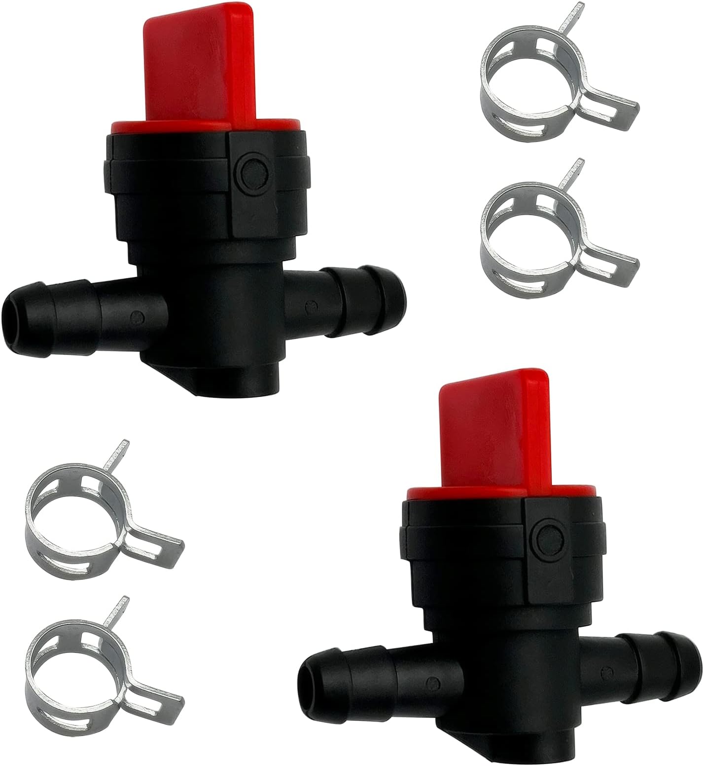 1/4 Inline Fuel Cut Off Valve Shut Off Valve Straight Gas Valve with Clamps