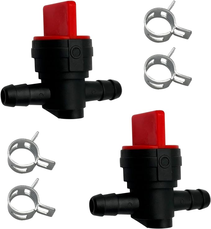 1/4" Inline Fuel Cut Off Valve Shut Off Valve Straight Gas Valve with Clamps Amazon.co.uk Garden