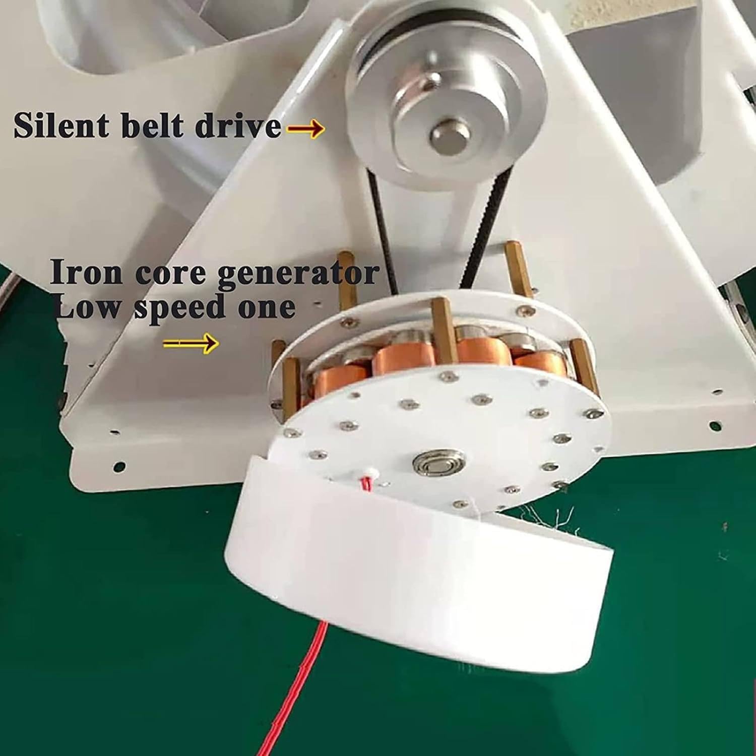 Generador de energía hidroeléctrica con Rueda de Agua, generador de Rueda de Agua de Baja Velocidad, microgenerador de turbina hidroeléctrica, para generación de energía al Aire Libre 100W