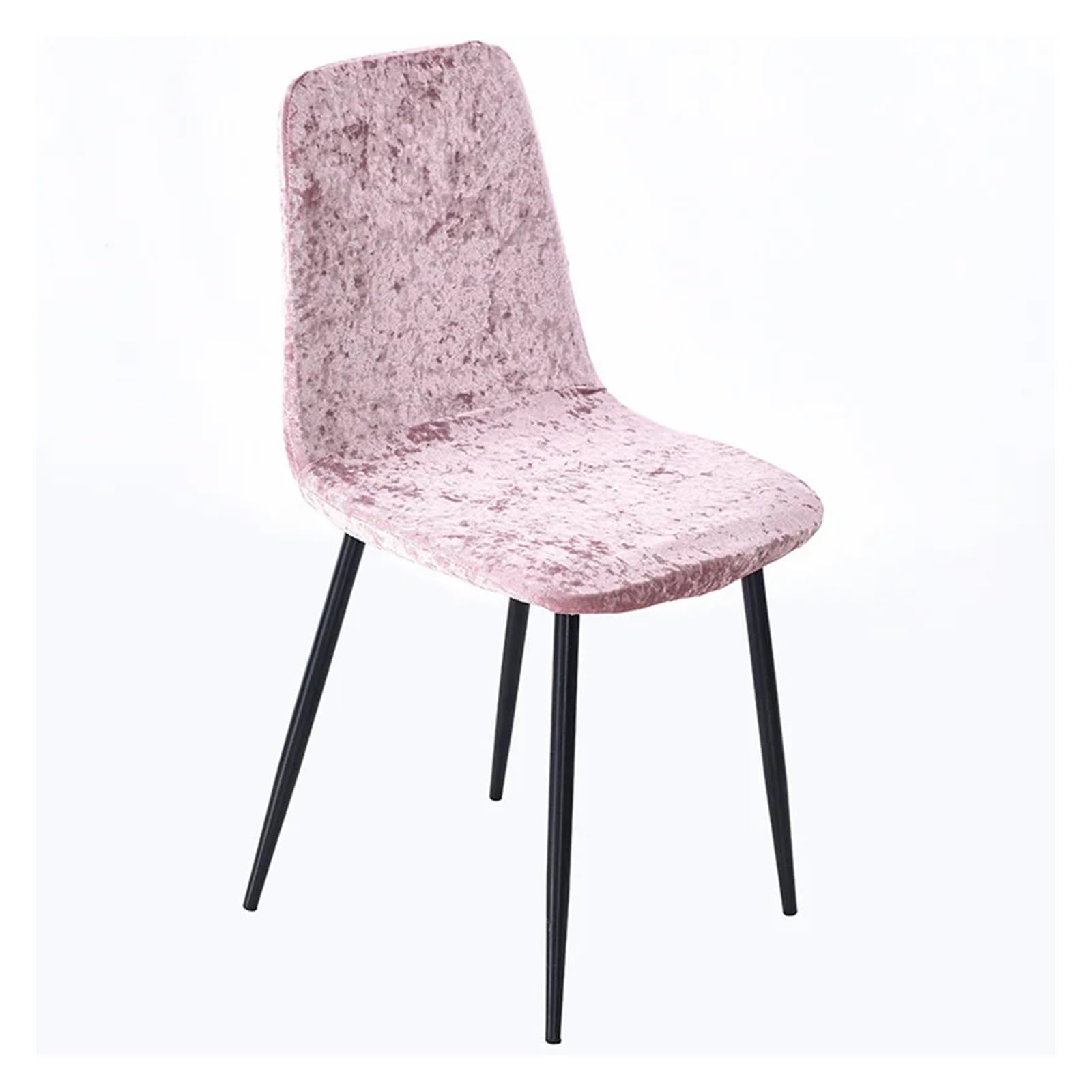 SHBHWS Velvet Shell Chair Cover Stretch Plain Dining Seat Covers Elastic Armless Removable Furniture Slipcovers Home Decor for Hotel, Banquet(Pink)