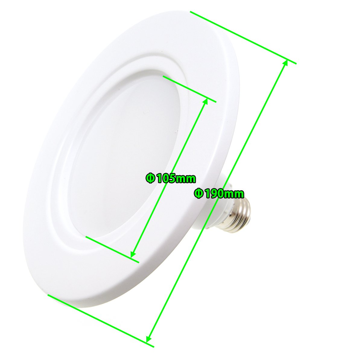 ダウンライト用LEDフラット電球 伸縮式で天井面にピッタリ取付 埋込穴φ125〜150mm対応 E26口金 昼光色 1700ルーメン (4個セット Amazon | ダウンライト用LEDフラット電球 伸縮式で天井面にピッタリ