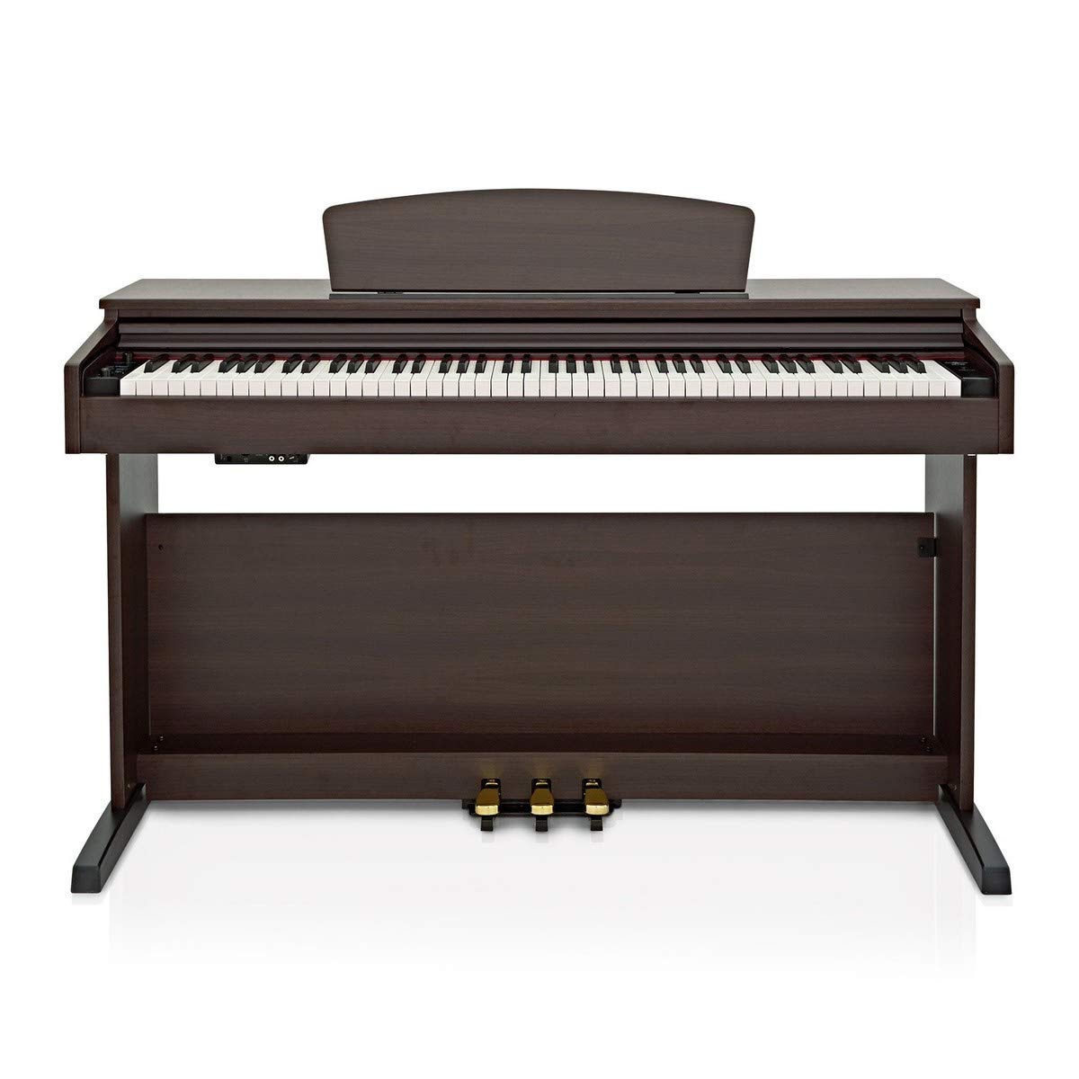 DP-10X Pianoforte Digitale di Gear4music + Accessori, Palissandro Scuro | 88 Tasti ad Azione Martelletto per un Jeu Espressivo, Registrazione USB e Memoria Interna, Metronomo e Modalità Apprendimento
