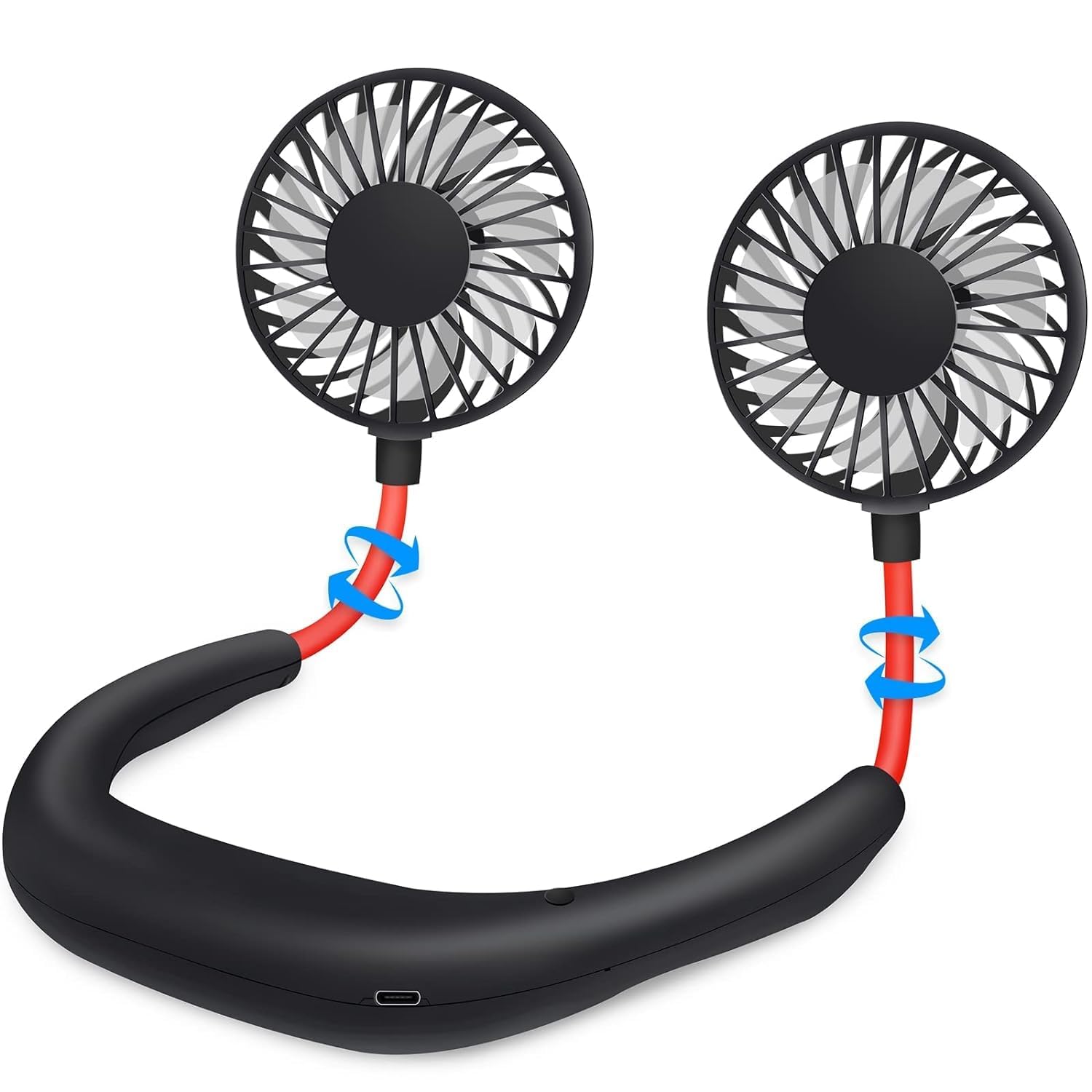 Personal Neck Fan with 3 Speed Settings, Hand-Free Design, Rechargeable USB, Black (B0D4D3GMT2) Amazon Price History, Amazon Price Tracker