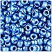 BeadTin Dark Blue Pearl 9mm Barrel Pony Beads (500pcs)