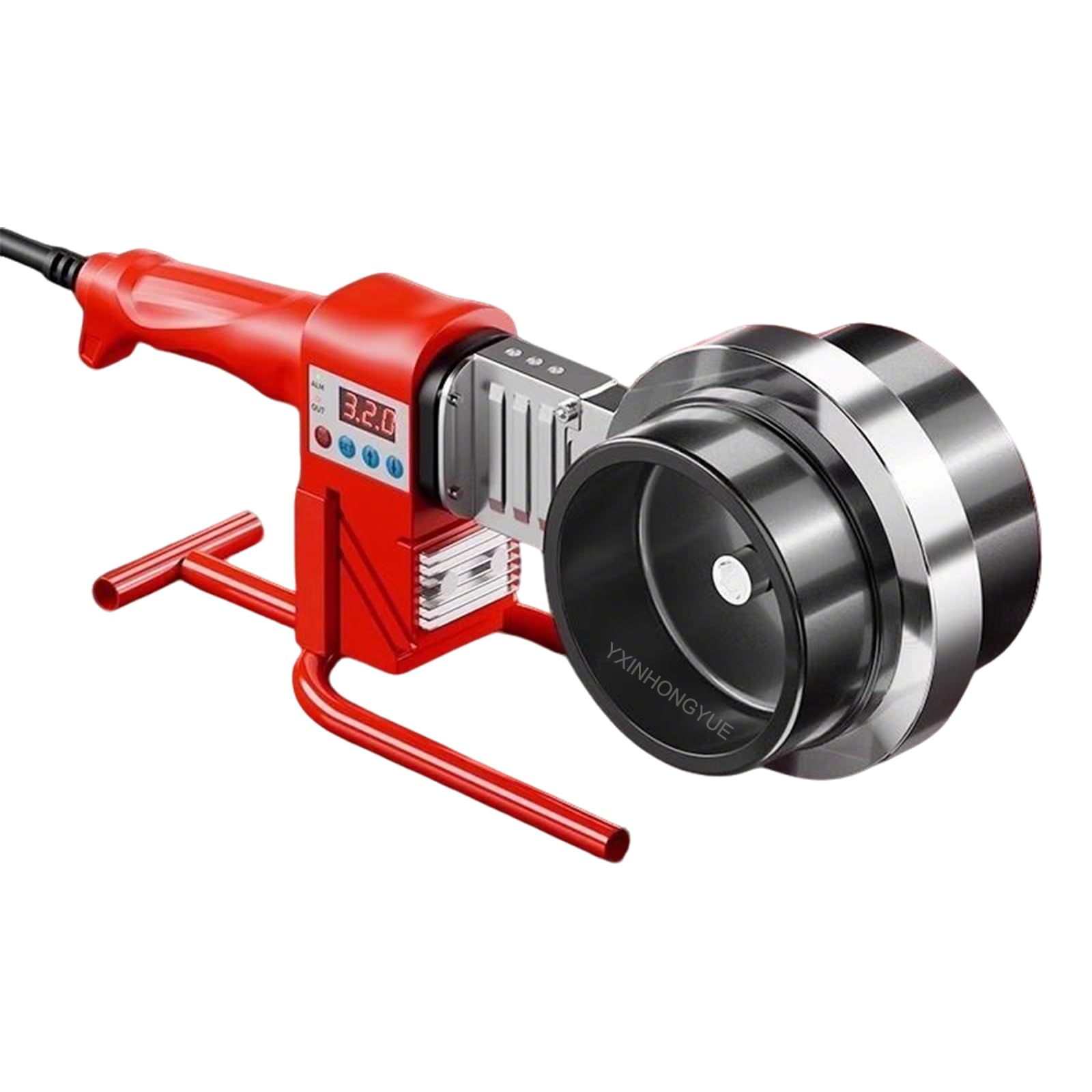 Zgrzewarka do rur z wyświetlaczem cyfrowym 3000 W 220 V inteligentna kontrola temperatury, narzędzie do topienia na gorąco PPR z głowicą formującą 75-110 mm
