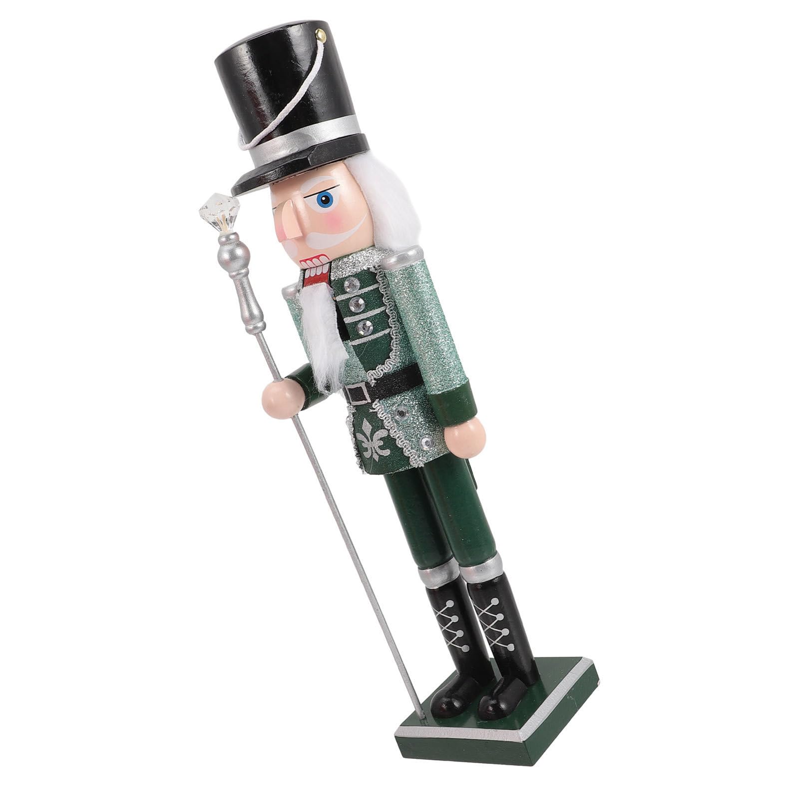 Décoration de Table Noël avec ce Grand Casse-Noisette en Bois Vert pour vos Fêtes