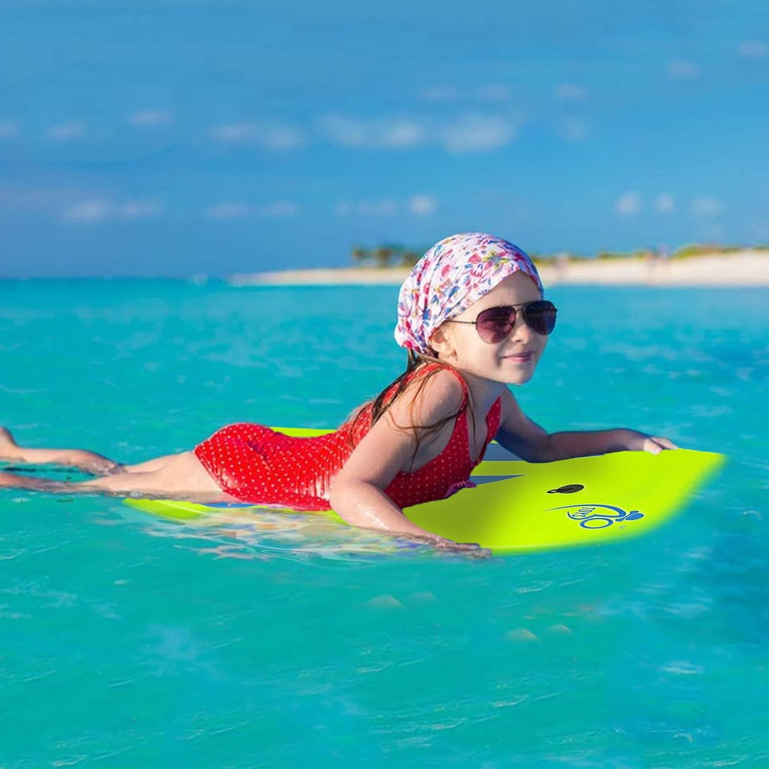 Green and Blue Body Board Lightweight with EPS Core