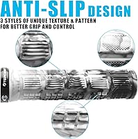 Vista 2 de Puños de manillar de bicicleta de doble bloqueo - Puños de goma cómodos para BMX y bicicleta de montaña