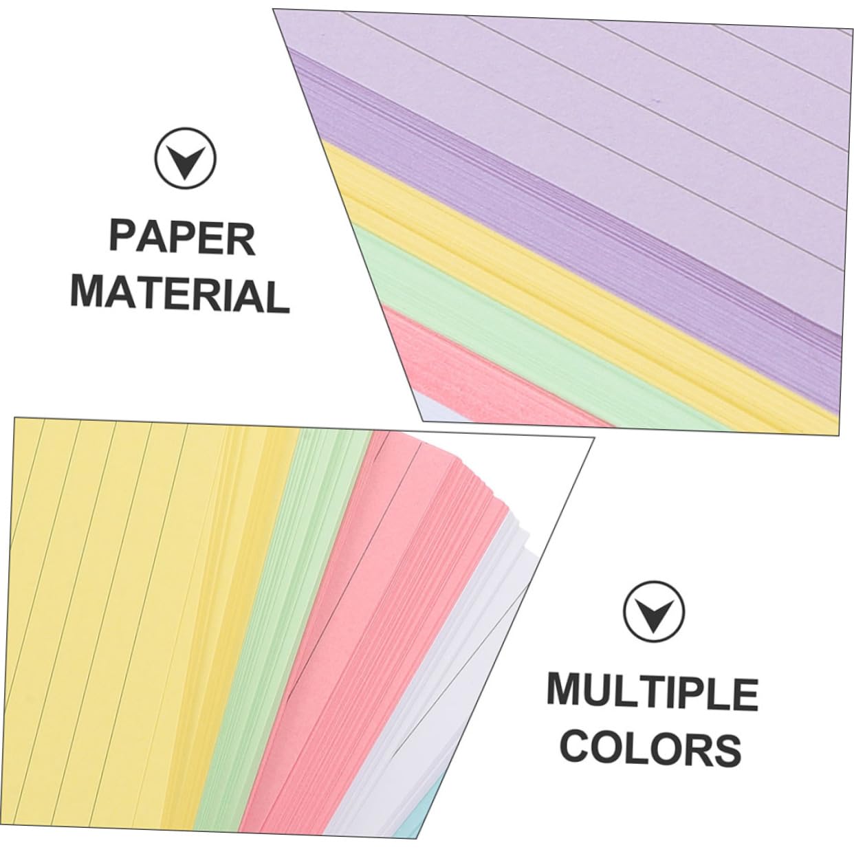 Farbige Indexkarten 300 Blatt Papier für Notizen und Büro | Karteikärtchen zum Beschriften, 4 Zoll Format, für Rezepte und Lesezeichen, Glatt Beschreibbar