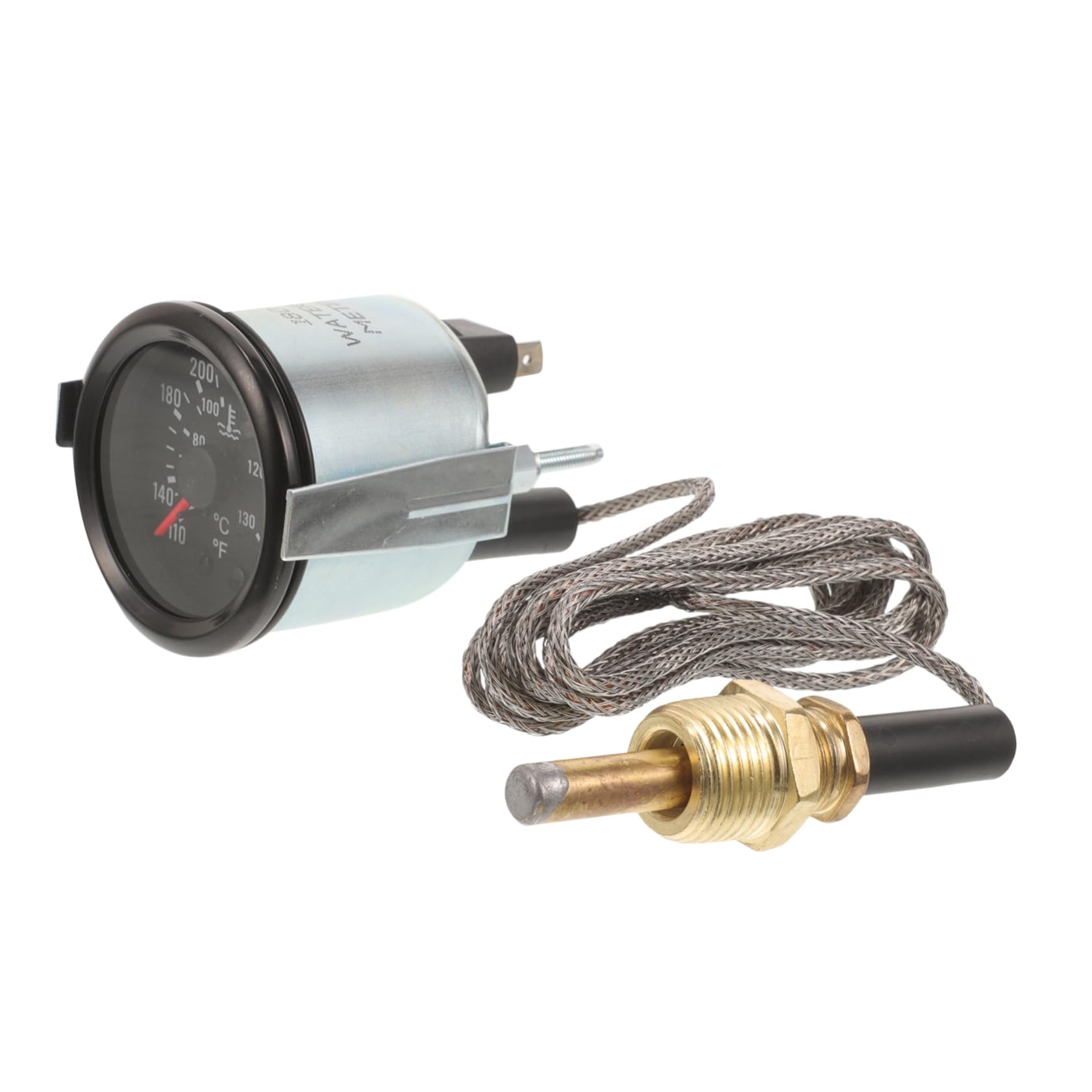 Alipis Misuratore Di Temperatura Dell'acqua Meccanico 52 Mm Con Sensore, Indicatore Della Temperatura Dell'acqua in Metallo Per Auto e Camion, Monitoraggio Reale Per Protezione Motore