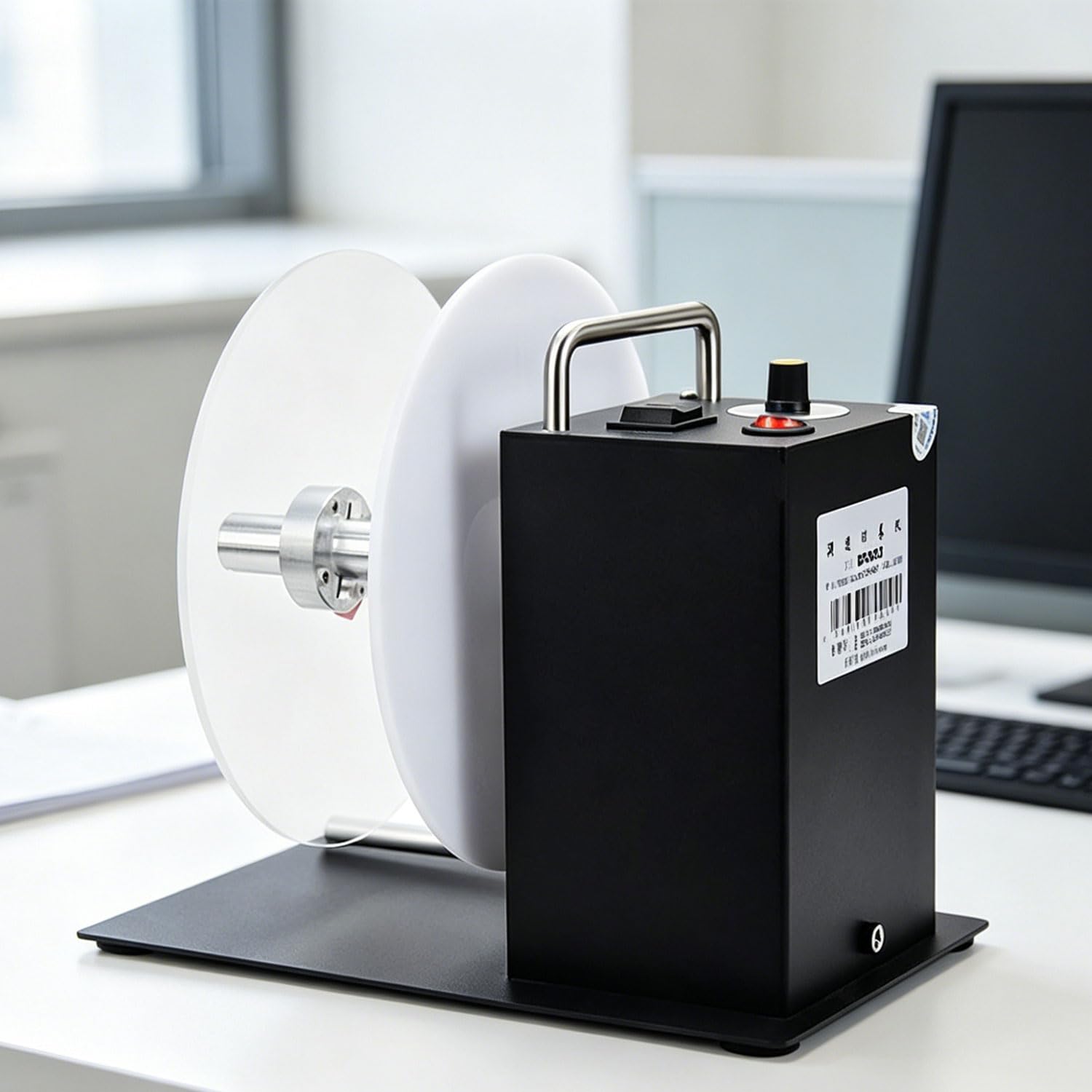 Macchina automatica di riavvolgimento di etichette, rullo elettrico autoadesivo, dimensione del disco da 196 mm, velocità regolabile, riavvolgimento bidirezionale, soluzione di riavvolgimento