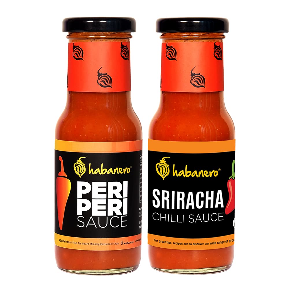 Habanero Peri Peri and Sriracha Chilli Hot Sauce l 385G l Non-GMO| Gluten Free l 100% Vegan and Natural Ingredients l Perfect as Salad Dressing l Chilli sauce replacement l Enjoy with French Fries, Samosas, Jolo Chips, Noodles, Brown Bread Sandwich,  (B08DFYLNJB) Amazon Price History, Amazon Price Tracker