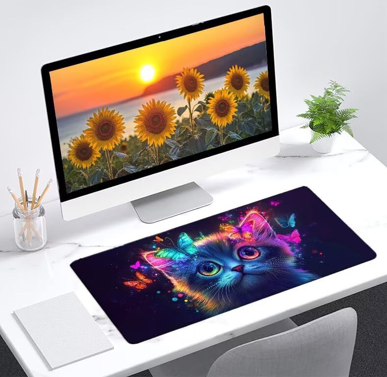 Tapis de souris grand format antidérapant pour PC et portable - 2