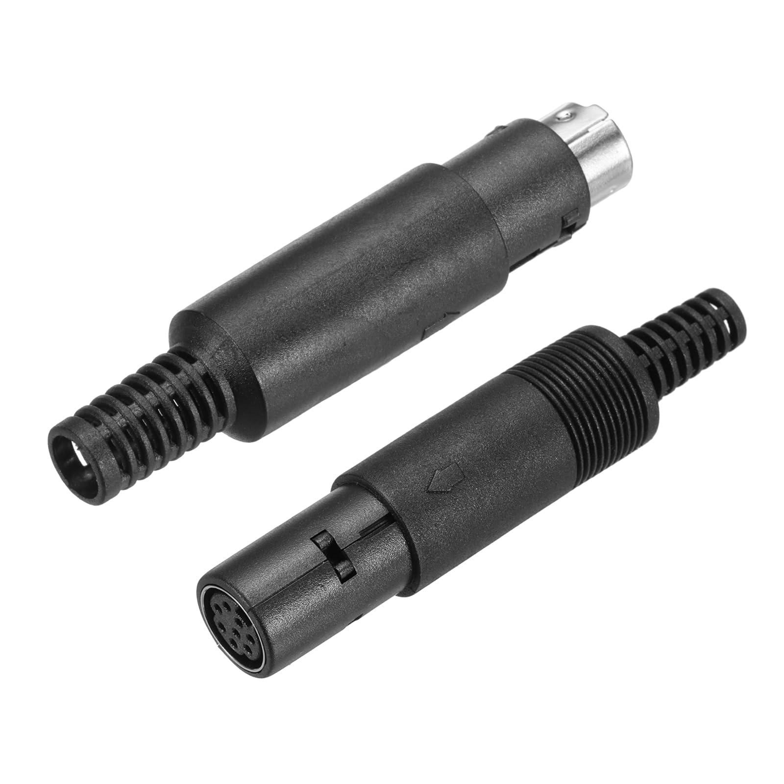 MECCANIXITY 1 Set S-Video DIN Mini Socket 8 Pin Signal Transmission Mini Din Plug for TV DVD Computer Player(PS/2 Male and Female Plug)