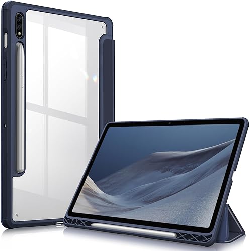 Miniatura 10 de Fintie Funda híbrida delgada para Samsung Galaxy Tab S8Tab S7 de 11 pulgadas (modelo SM-X700X706T870T875T878) con soporte para S Pen y cubierta