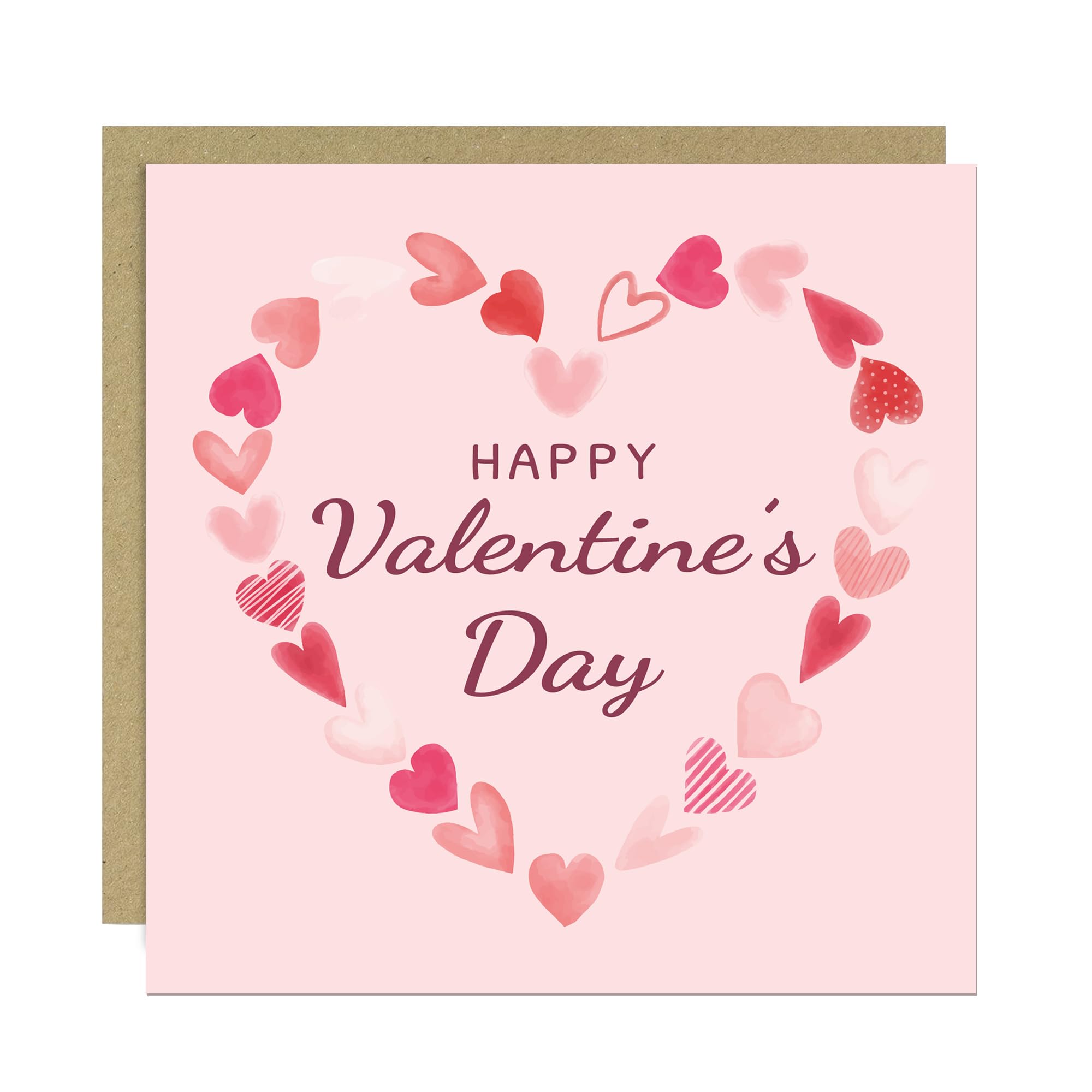 RED OCEAN Valentines Card For Her, 14x14 Card With Kraft Envelope, Valentines Day For Friend, Girlfriend, Wife, Women