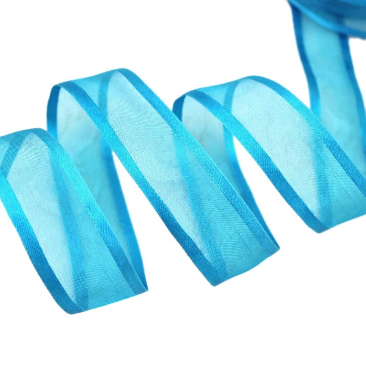 DMiotech Ruban D'Organza 500 Yards 1/4 Pouce Bleu Vif Ruban En