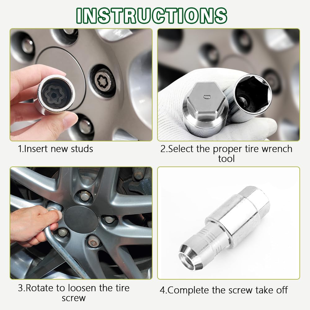 D-Wheel Locking Lug Nut Removal Tool -6 D-Wheel Locking Lug Nut Removal Tool -6