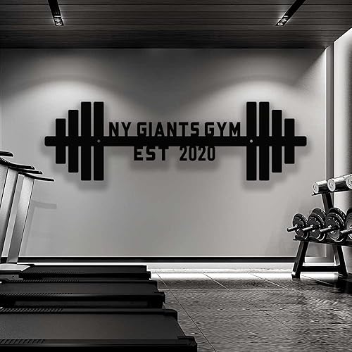 Miniatura 2 de Letrero de metal para gimnasio, decoración de sala de entrenamiento, arte de pared motivacional para levantamiento de pesas, centro de garaje en