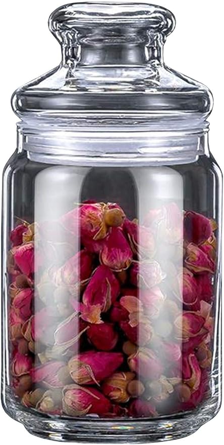 Amazon ガラス 茶筒 ガラス キャニスター おしゃれ 保存容器 お茶入れ 密封 キッチン用容器 750ml 保存容器 キャニスター オンライン通販