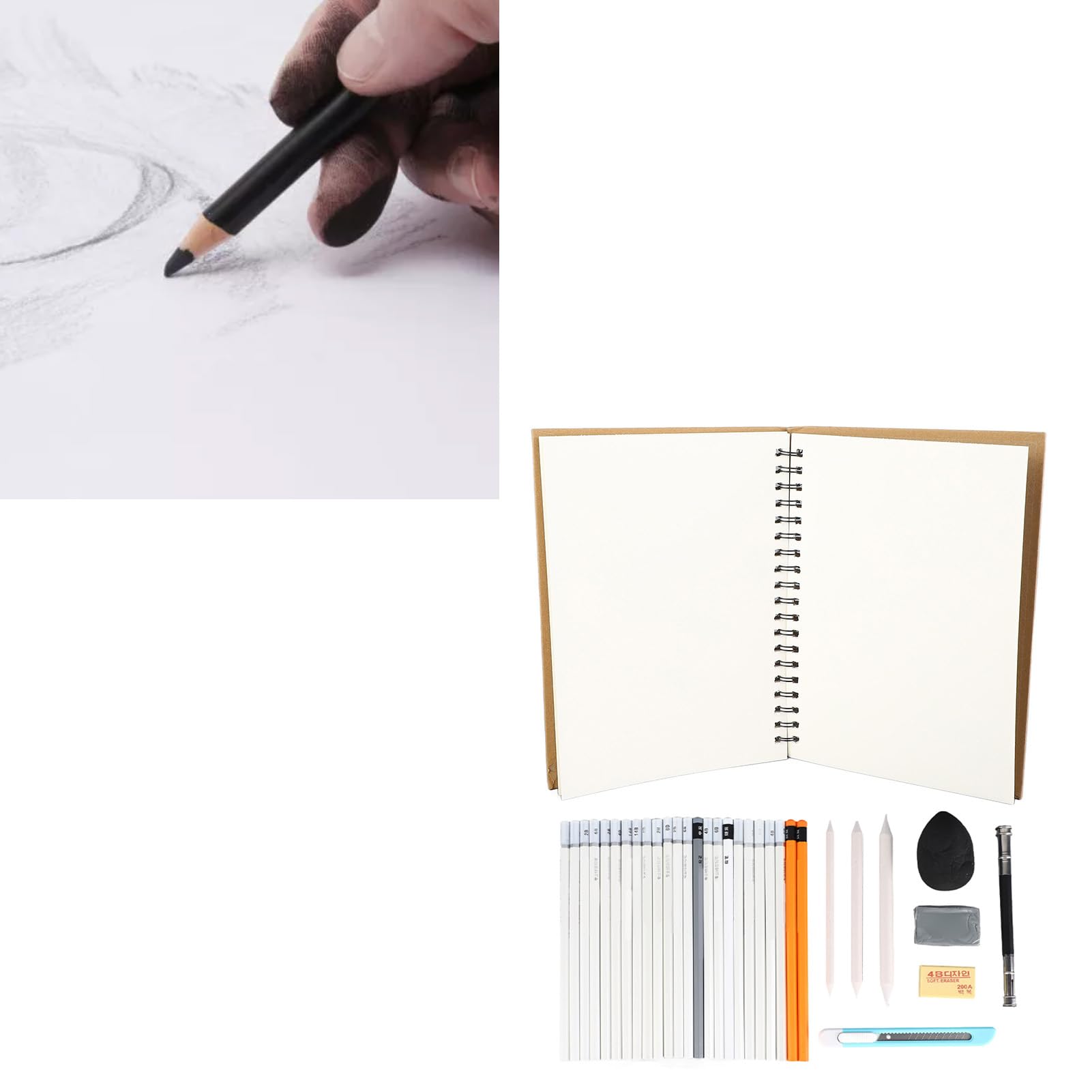 Ensemble de crayons à charbon de bois, crayons à dessin professionnels pour éviter la casse, crayons à dessin au fusain, crayons à croquis pour artistes débutants, dessin,