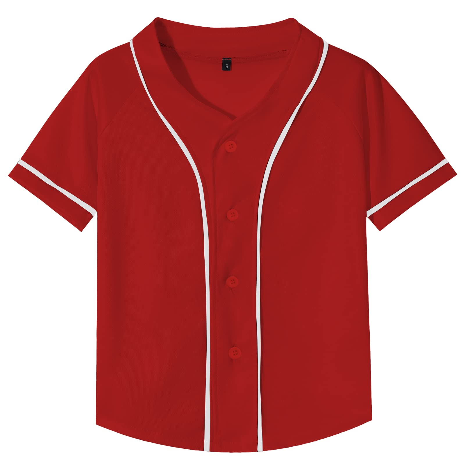 Yuji Itadori Kids Baseball Jersey Button Boys Short Sleeve T-Shirts Hip Hop Fashion Casual Sports Solid Color Shirt