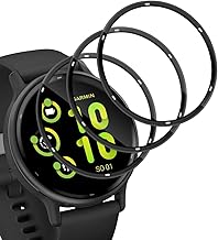 [3-Piece Screen Protector Film Compatible with Garmin Vivoactive 5 Screen Protector, Anti-scratch, High Definition, No Bubbles Soft HD TPU Protective Film – Black