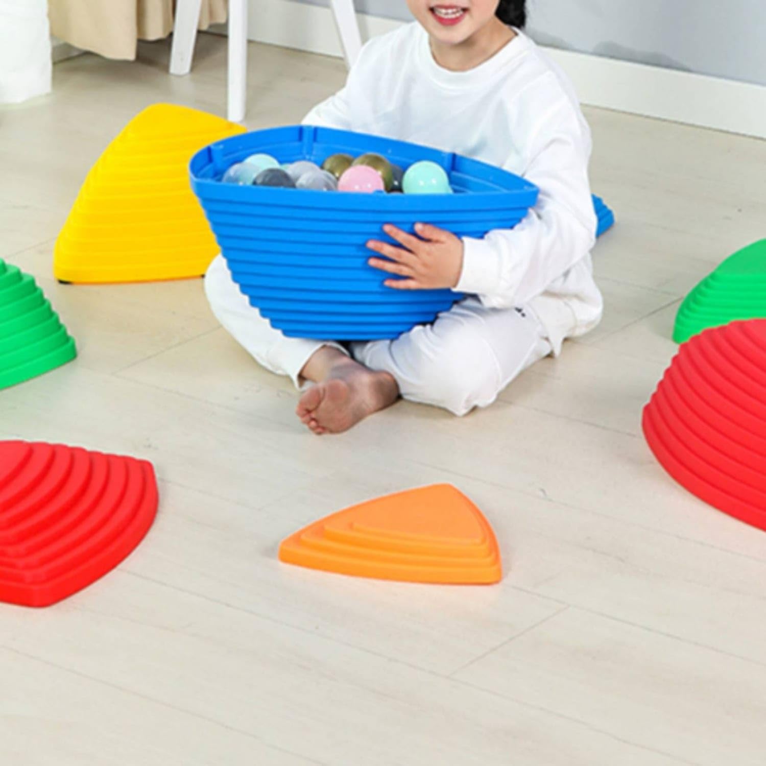6 Pieces Non-Slip Balance Stepping Stones Indoor Balance Stepping