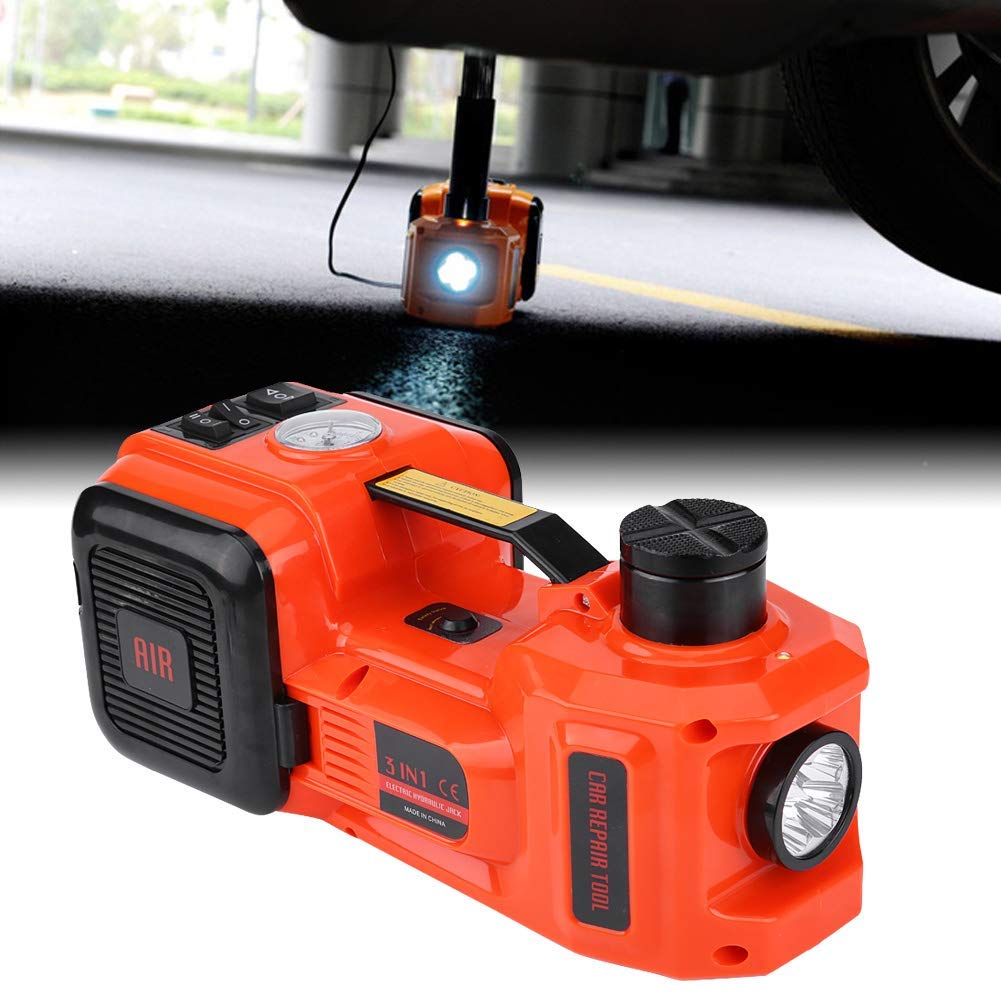 Cric Elettrico 5 T 12V DC, Sollevatore a Carrello Idraulico per Garage e Cric a Carrello di Emergenza per Auto, Camion, SUV,