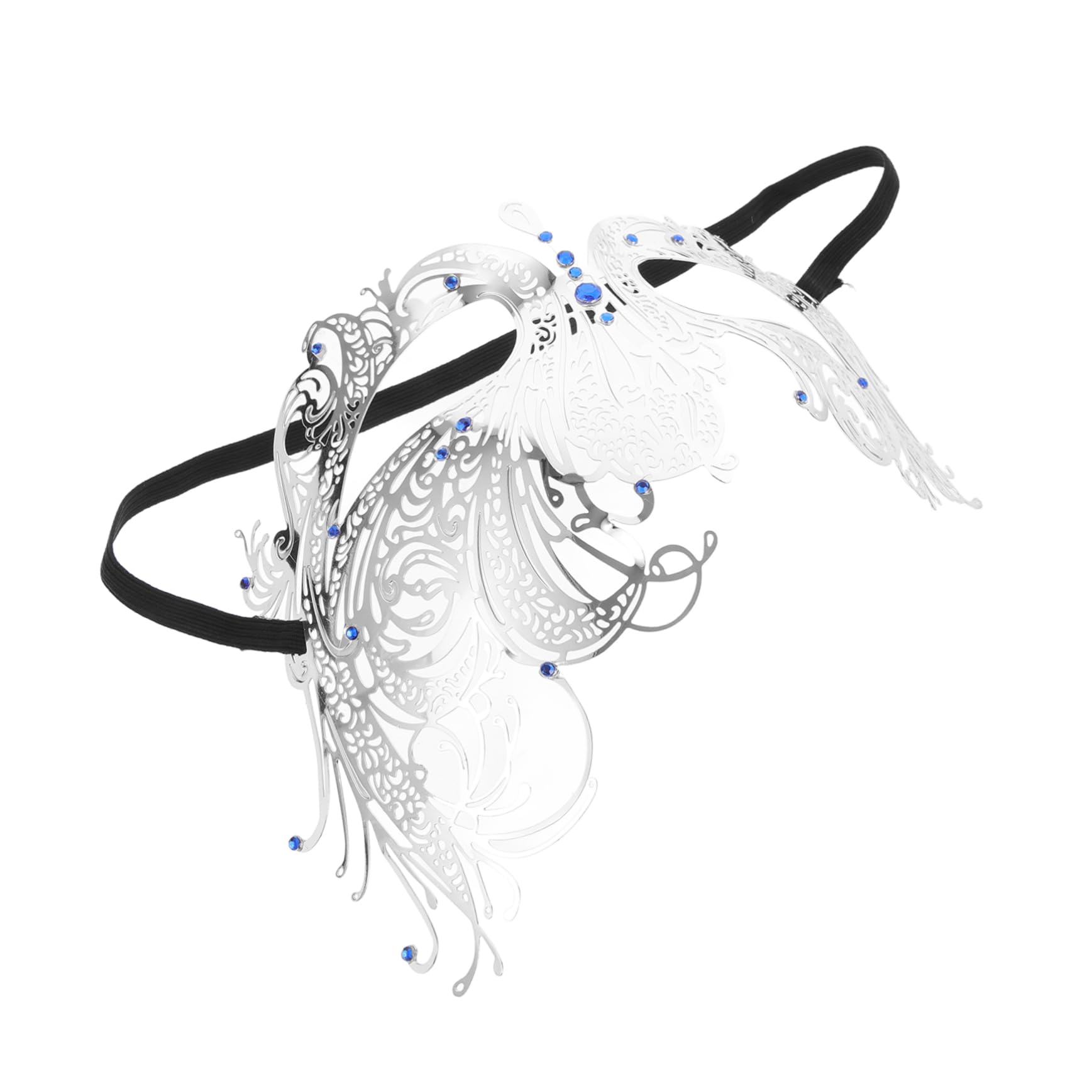 GALPADA Metal Half Face Mask for Women Rhinestone Prom Mask Masquerade Ball Costume Party Accessory