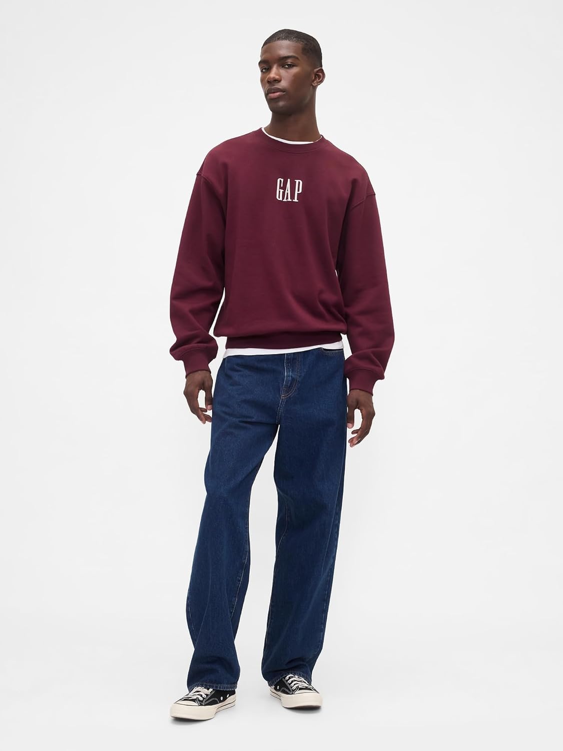 GAP Men's Logo Crewneck Fleece Sweatshirt